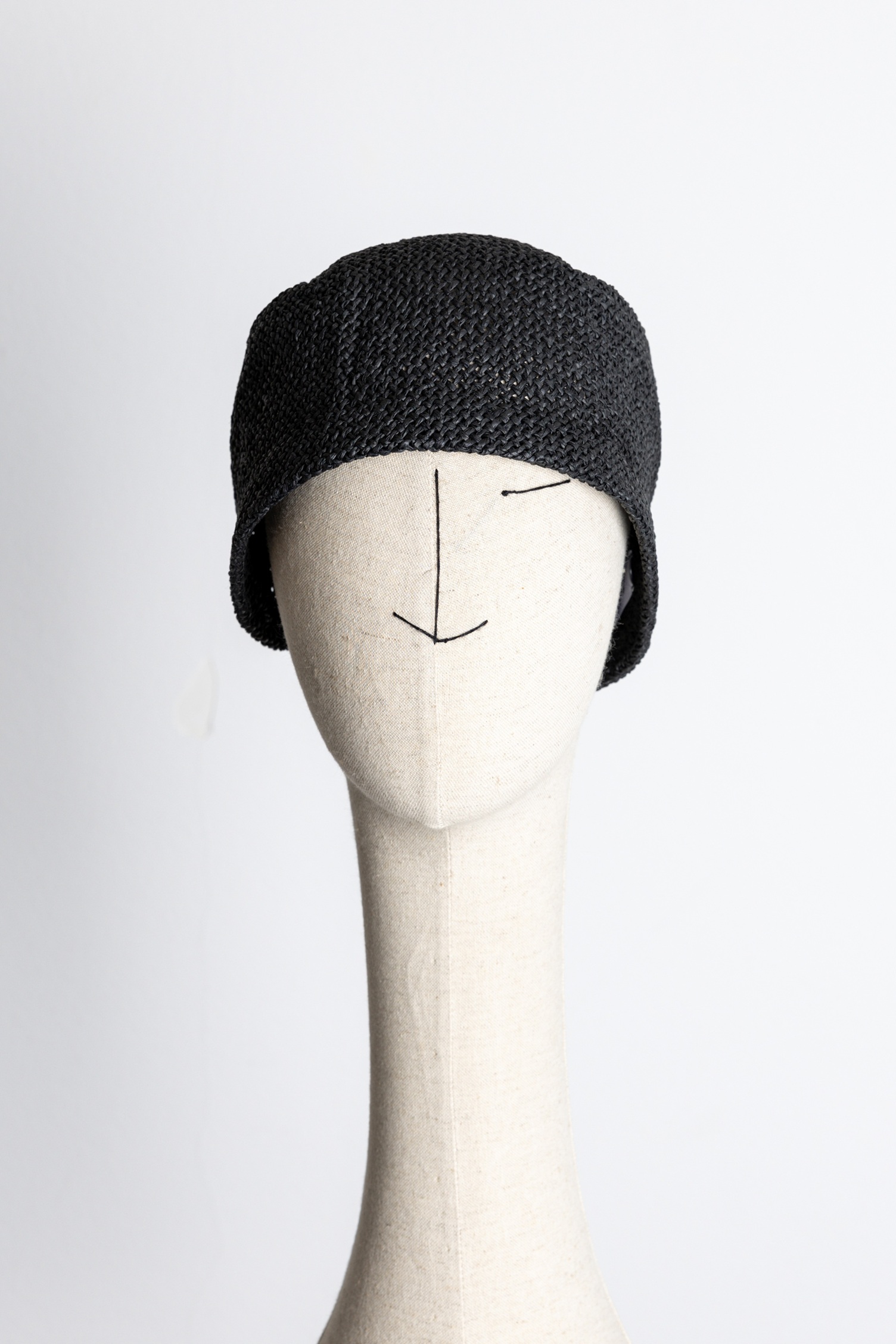  Turbante Carta ritorta nera