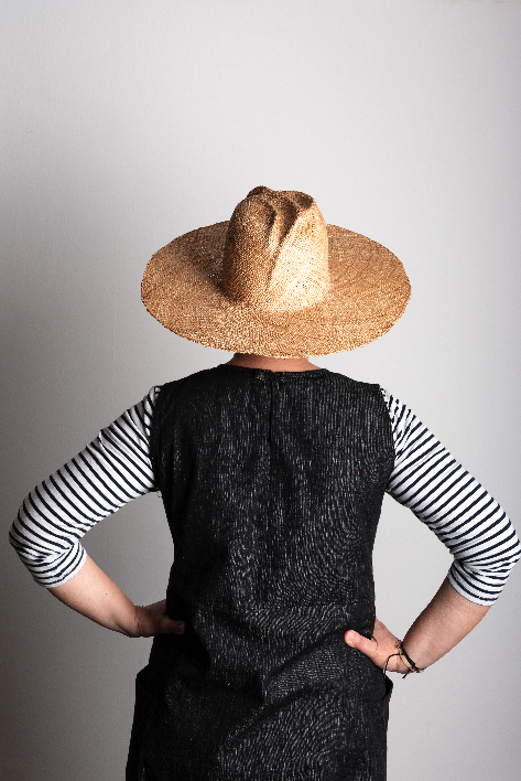  Cappello Pieghe Natural grass straw